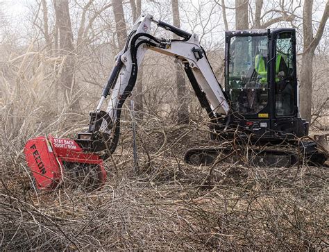 mini excavator forestry attachments|mini excavator with mulching head.